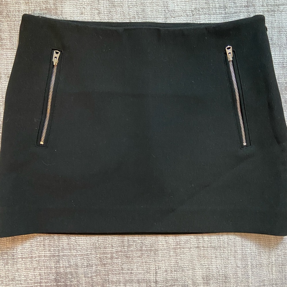 Black Mini Skirt with Zippers